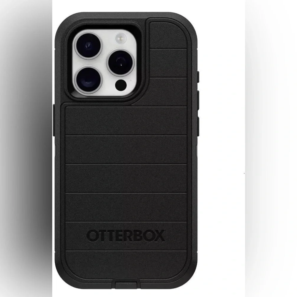 OtterBox Defender Pro Series Black Phone Case with Holster iPhone 15 Pro New